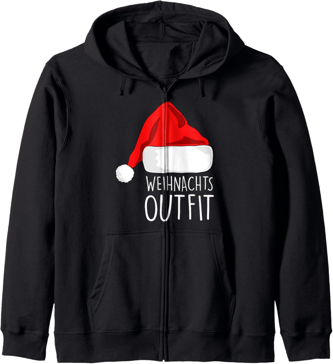 Weihnachtsoutfit Weihnachtsmütze Xmas Deko Outfit Weihnachts Kapuzenjacke