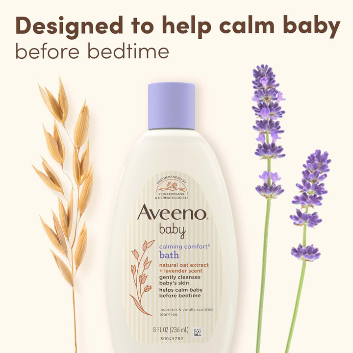 Aveeno Baby Calming Comfort Baby Bath, Lavender and Vanilla, 8 Ounce (Pack of 2) by Aveeno BEAUTY (E