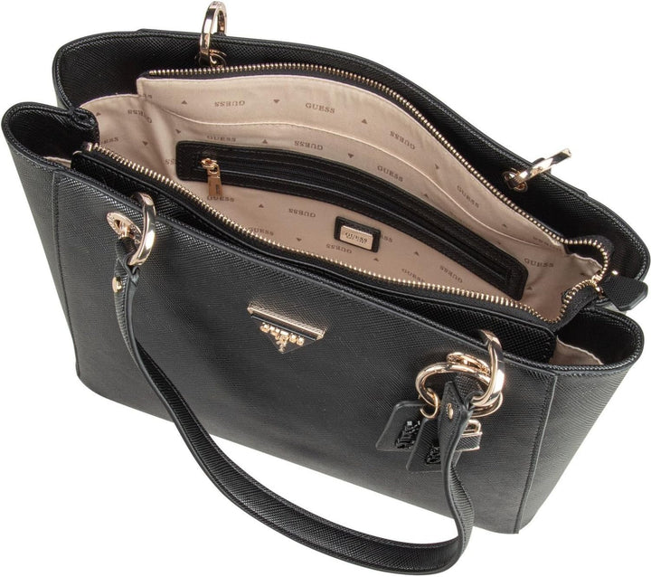 GUESS Damen Noelle Noel Tote Bag Schwarz, Schwarz