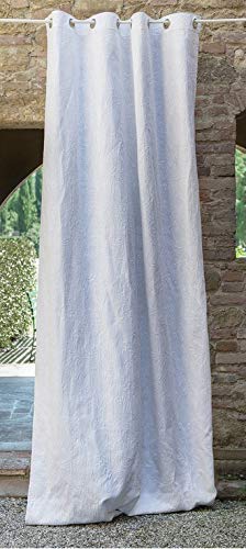 Blanc Mariclo - Dekoschal Jacquard 150x300 cm mit Ösen