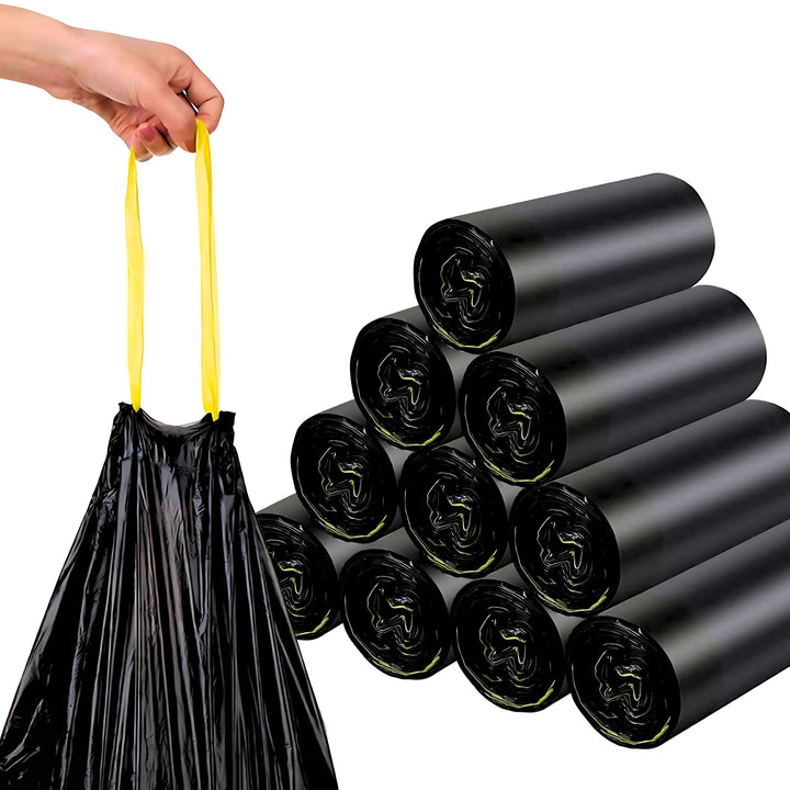 Müllsäcke 120L Schwarz - MIT ZUGBAND - 100 Recycelt - XXL Mülltüten (50 bis 1000 Säcke wählbar) (250