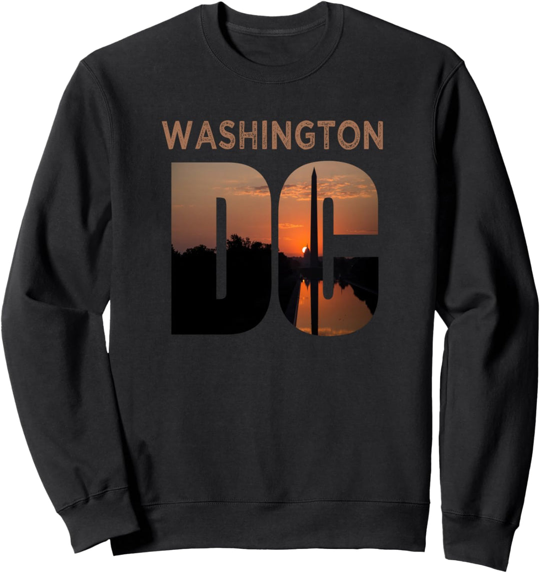 Washington DC Monument Skyline Art Urlaub Souvenir Geschenk Sweatshirt