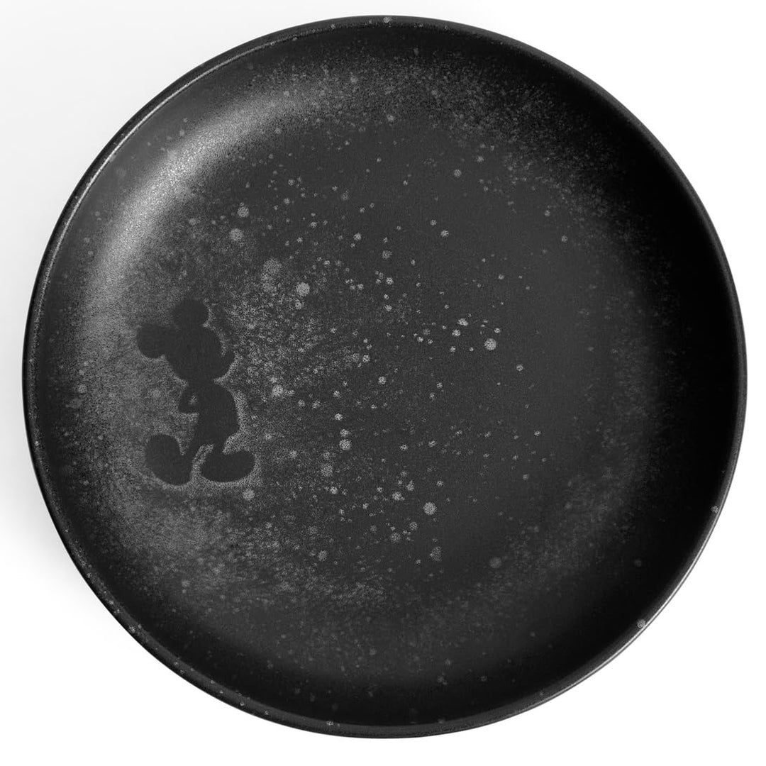 Micky Maus Midnight Tiefer Teller Disney, 22 cm, Steinzeug, Spülmaschinenfest, Seidenmatte Glasur, S