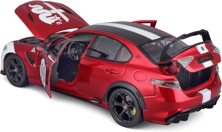 Bburago 11049R/W Miniaturauto aus der Kollektion, Alfa Red White