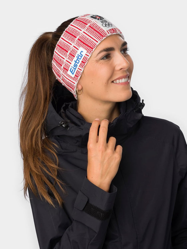 Eisbär Stirnband Herren &amp; Damen Milano Rot - Merino Headband für Frauen - Haarband mit Fleece schütz