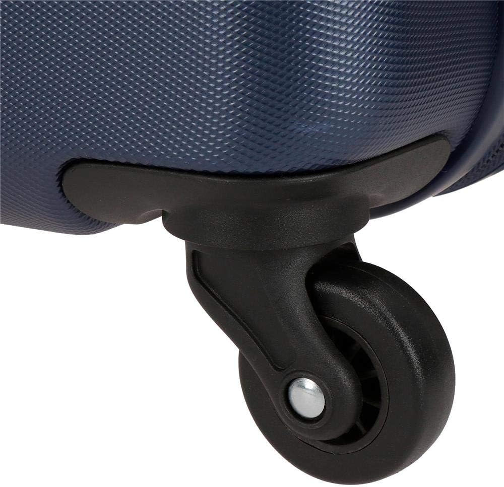 Roll Road Flex Grosser Koffer Blau 51x74x28 cms Hartschalen ABS Kombinationsschloss 91L 3,8Kgs 4 Räd