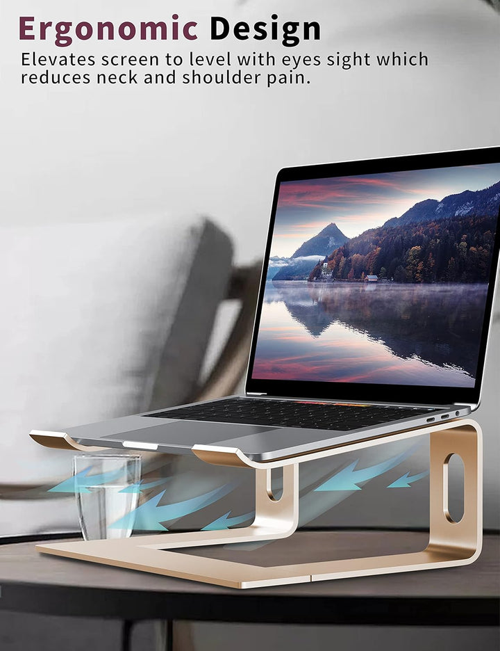 ALASHI Laptop-Ständer für Schreibtisch, Aluminium-Computer-Erhöhung, ergonomischer Notebook-Halter,