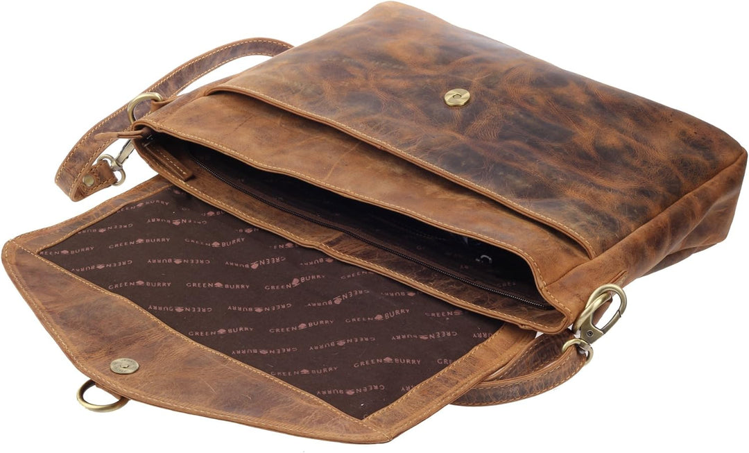 Greenburry Vintage Umhängetasche Leder 35 cm