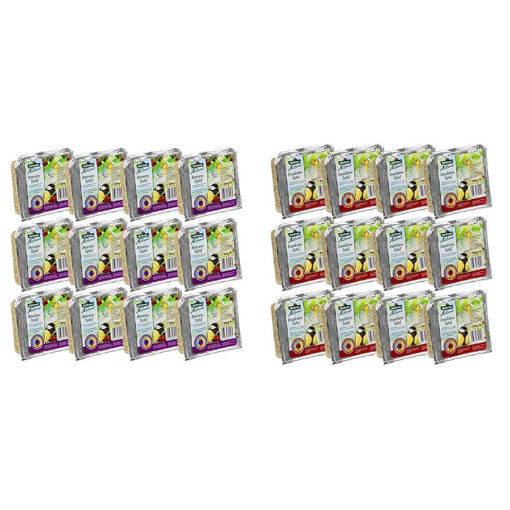 Dehner Natura Wildvogelfutter-Tafeln mit Beeren, 12 x 300 g (3.6 kg) &amp; Natura Wildvogelfutter-Tafeln