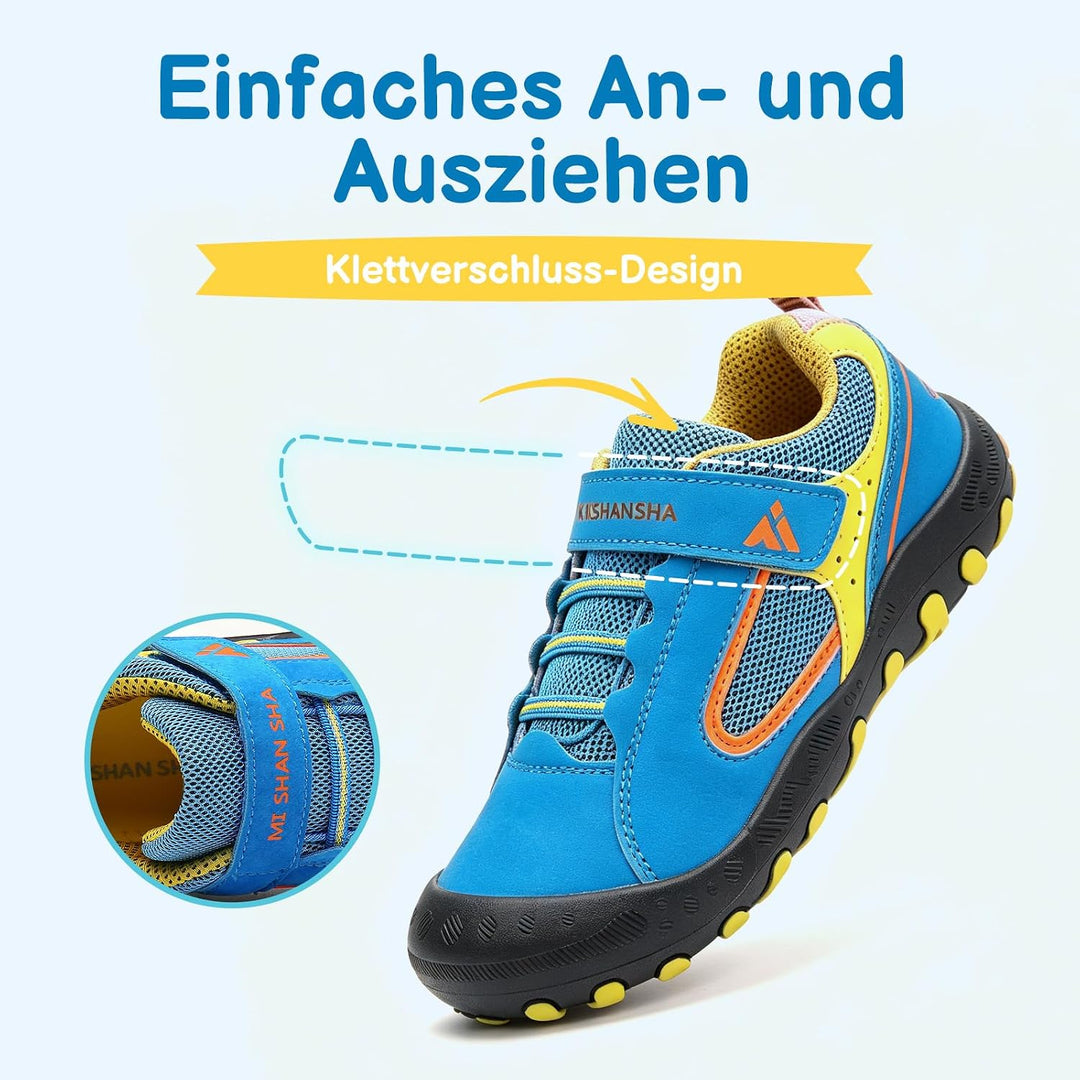 Mishansha Jungen Mädchen Wanderschuhe rutschfest Walkingschuhe Weich Flexibel Stabil Fitnessschuhe F