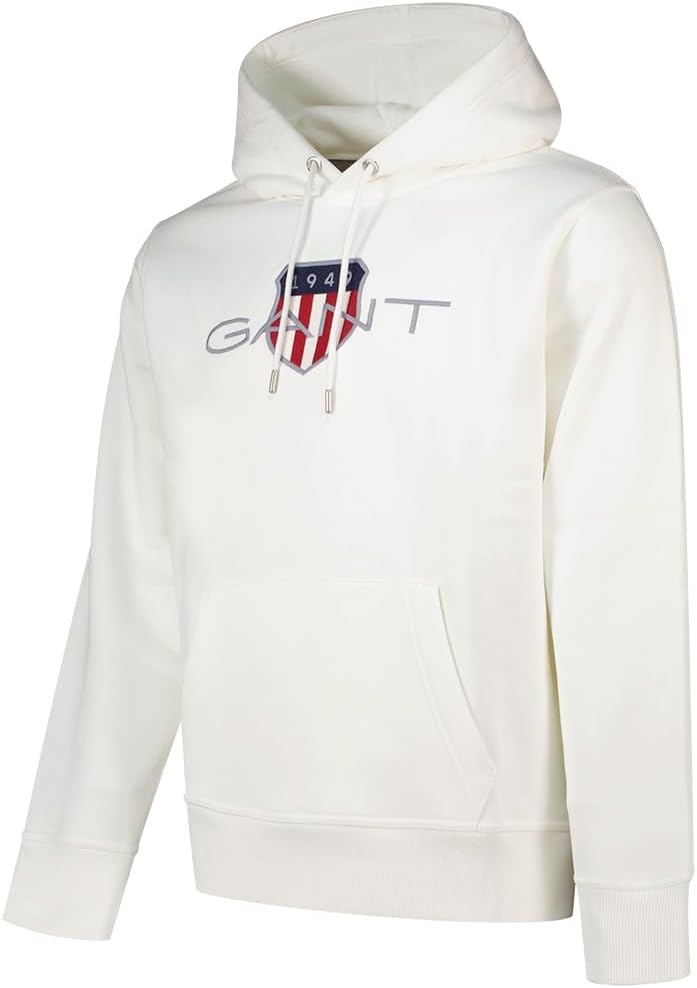 Gant Herren Reg Archive Shield Hoodie Kapuzenpullover M Eggshell, M Eggshell