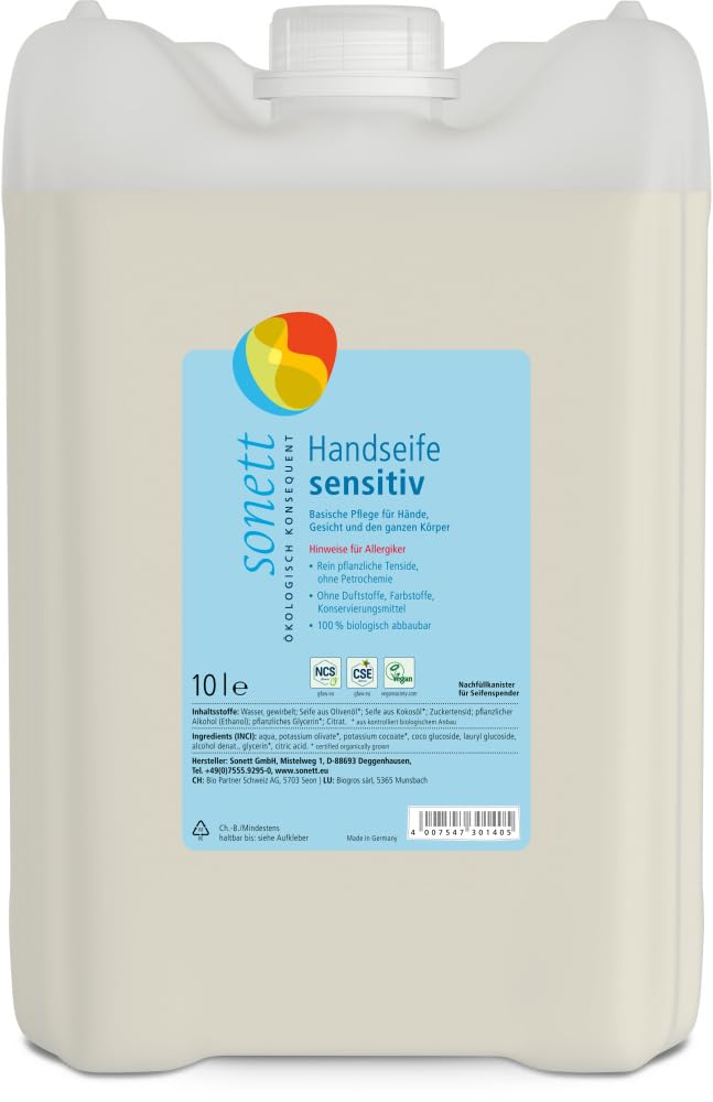 Sonett Handseife sensitiv, 10 Liter 10 l (1er Pack), 10 l (1er Pack)