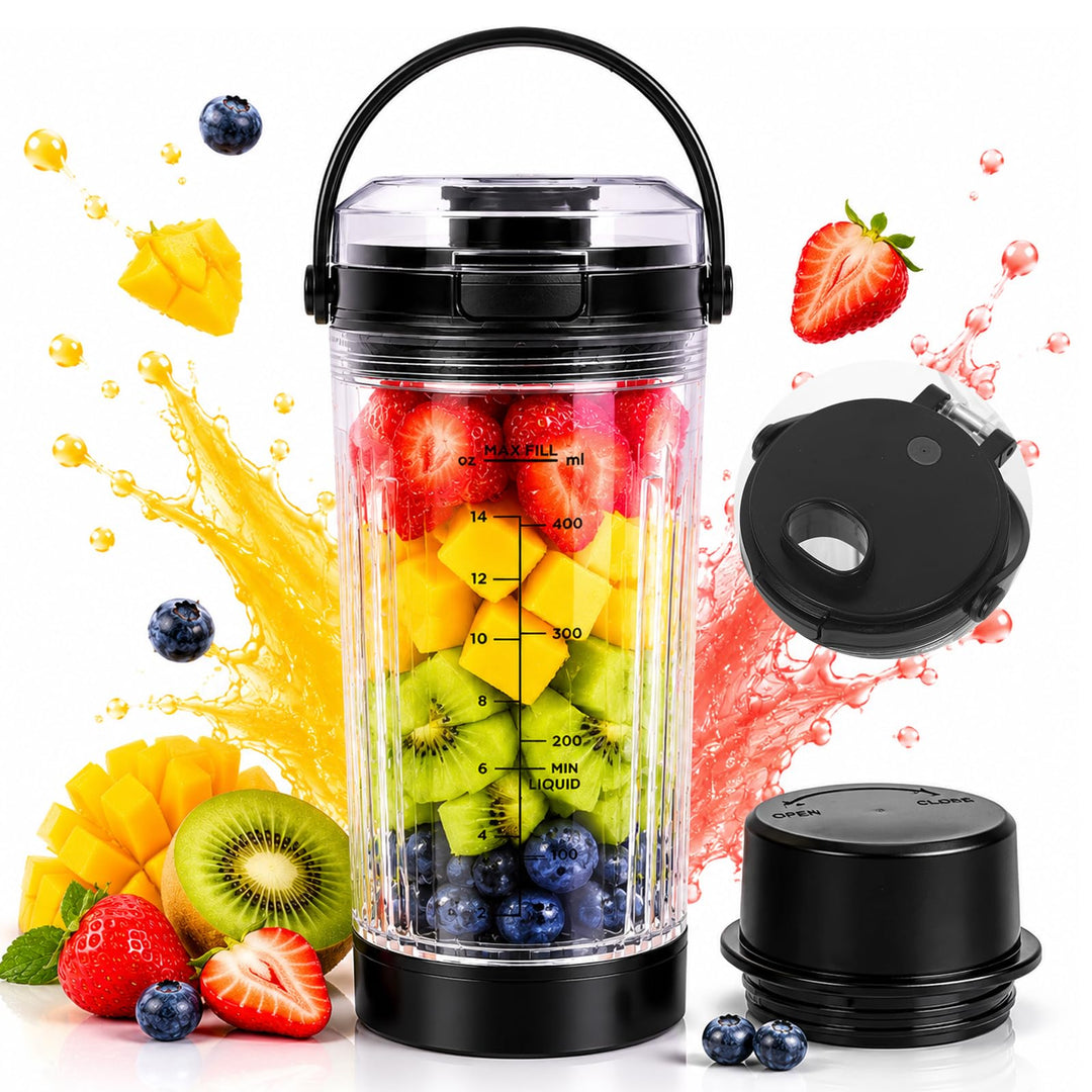 Ersatzbecher für Ninja Blast Mixer BC151 &amp; BC100 Serie, Mixgefäss Mixbecher, Austauschdeckel mit Tra