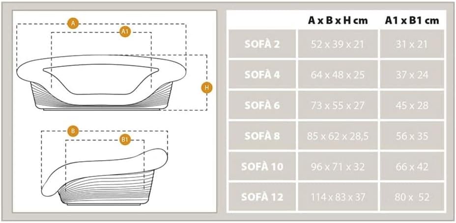 Ferplast SOFA' PRESTIGE Korb Schale Kunststoff Überzug gepolstert wasserabweisen