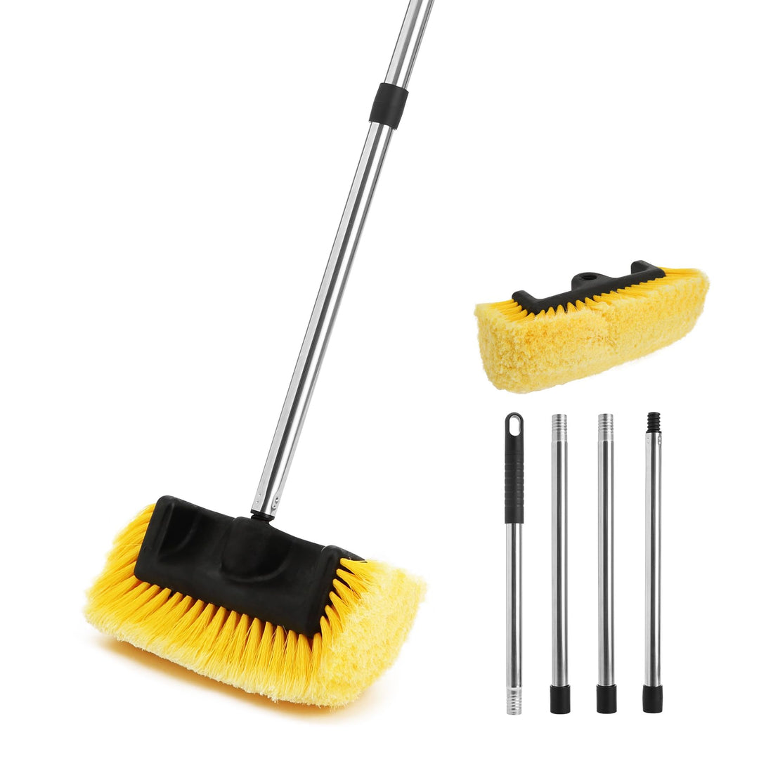 Yocada Fünfseitige Autowaschbürste mit 154,9 cm langem Griff, Keine Kratzer, 30,5 cm weiche Borstenb