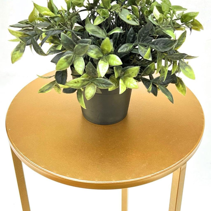 DanDiBo Blumenhocker Metall Gold Rund Blumenständer Beistelltisch 96510 3er Set Blumensäule Modern P