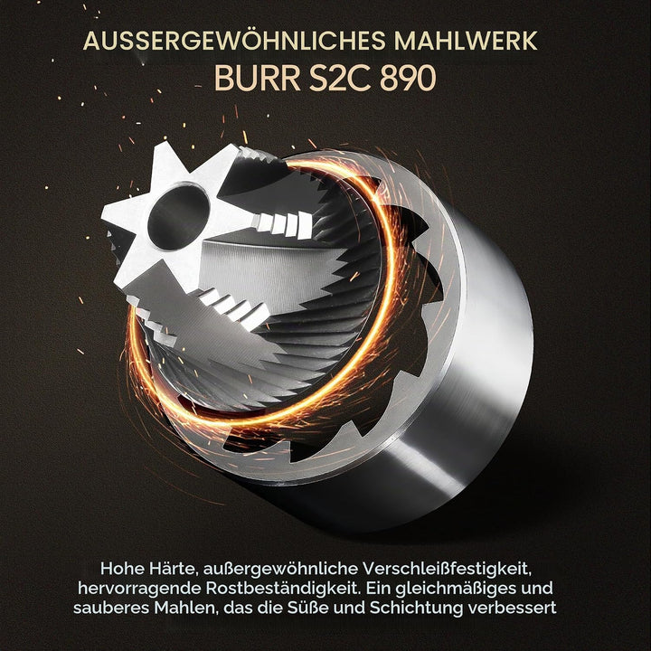 TIMEMORE Chestnut S3 Manual Kaffeemühle, mit numerischer externer Einstellung, Vollmetallgehäuse und