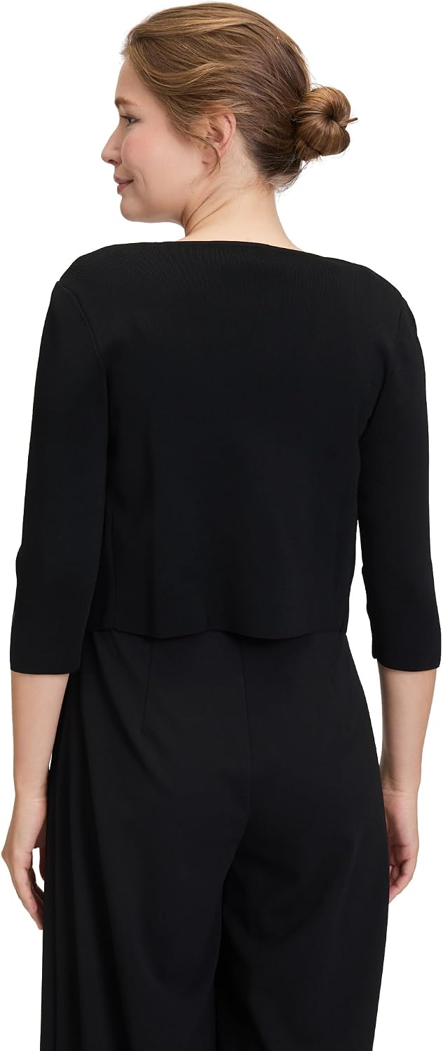 Vera Mont Damen Strickbolero Langarm S Schwarz, S Schwarz