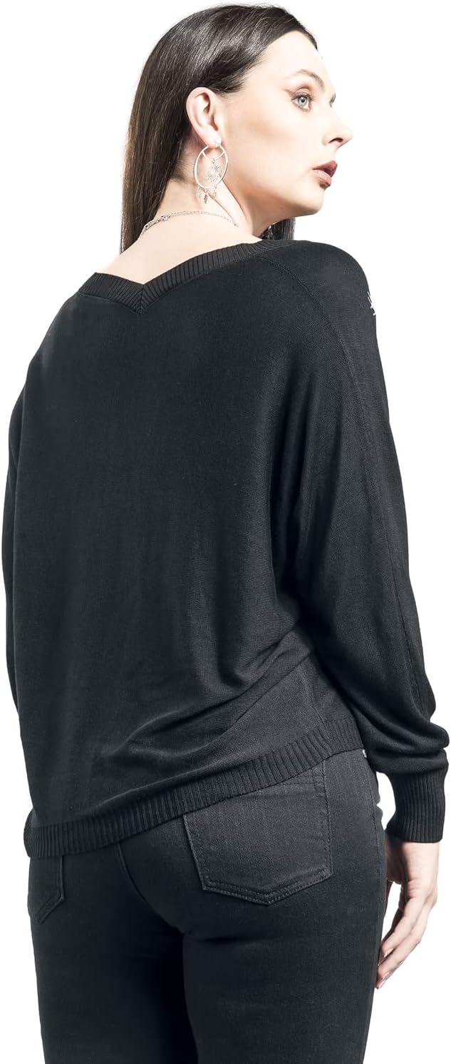 Jawbreaker Way Out Cardigan Frauen Cardigan schwarz/weiss Gothic M Schwarz/Weiss, M Schwarz/Weiss