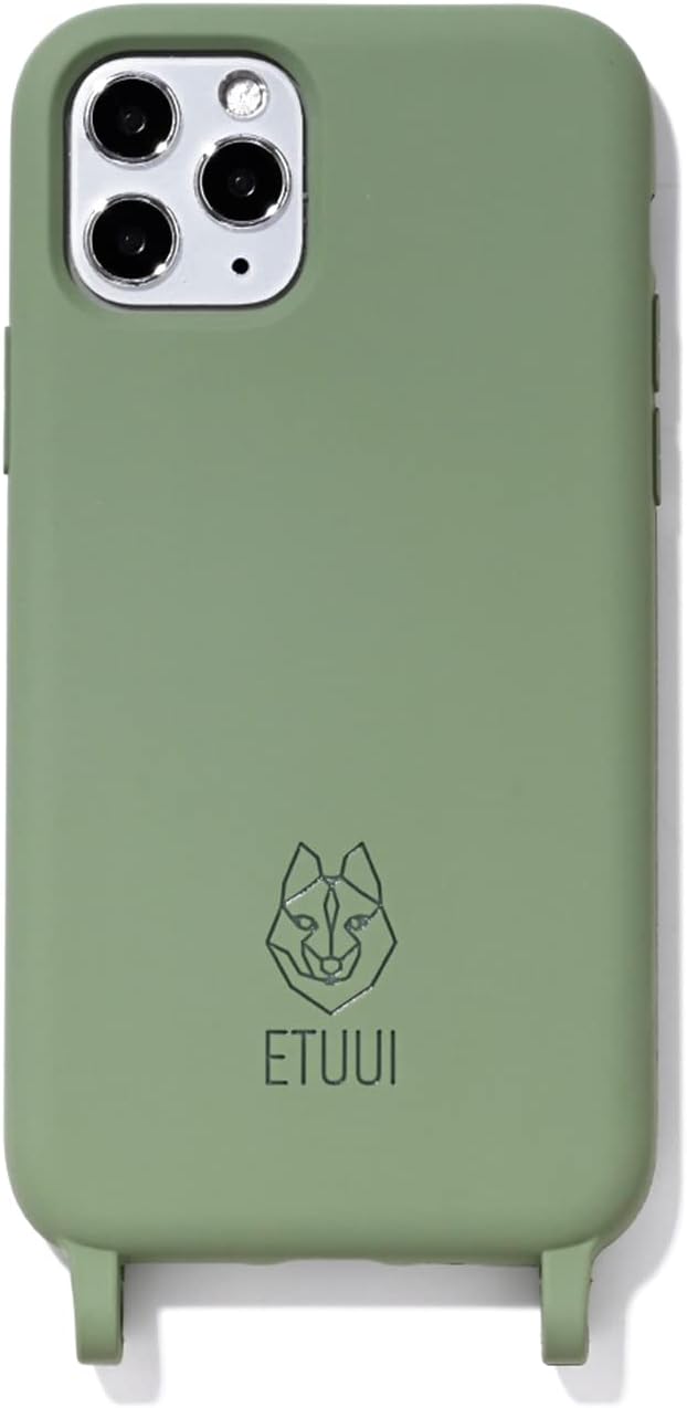 ETUUI Silk Hook Hülle iPhone 14 pro max Eucalyptus - hochwertige Schutzhülle, Rundumschutz Handyhüll