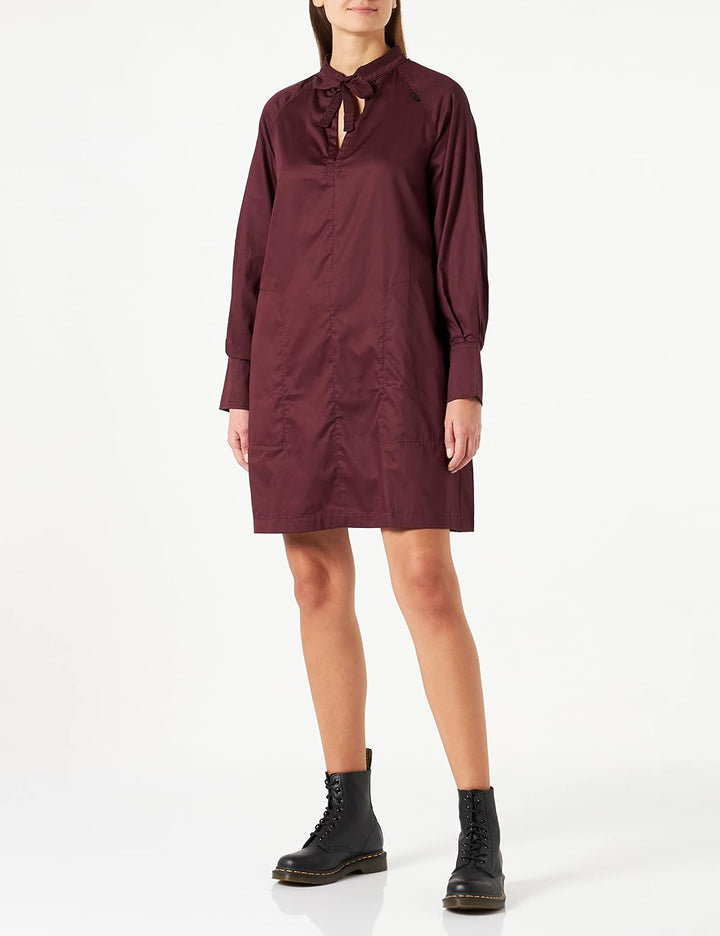 G-STAR Damen V-Neck Tunic Kleid Dresses, S Purpur (Vineyard Wine D19054-d197-d303)