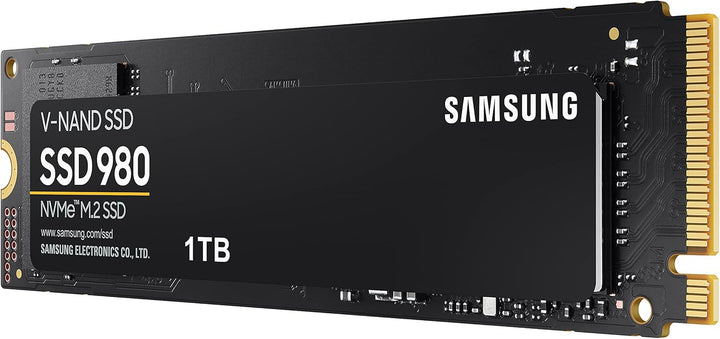 Samsung 980 NVMe M.2 SSD, 1 TB, PCIe 3.0, 3.500 MB/s Lesen, 3.000 MB/s Schreiben, Interne SSD für Ga