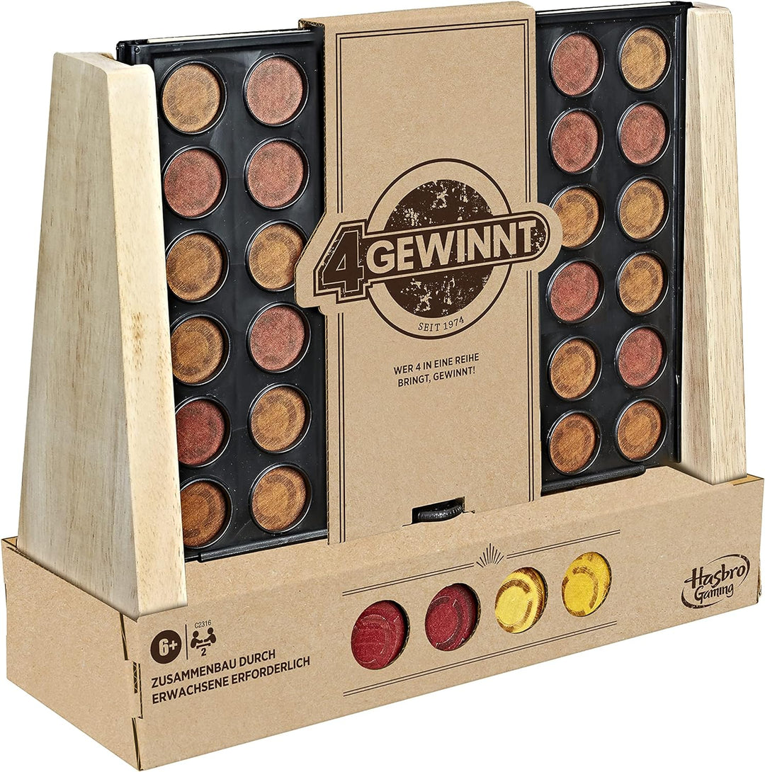 Hasbro Gaming 4 gewinnt Rustic Woods, Gelbe, Ab 6 Jahren geeignet Vier gewinnt Rustic Woods, Vier ge