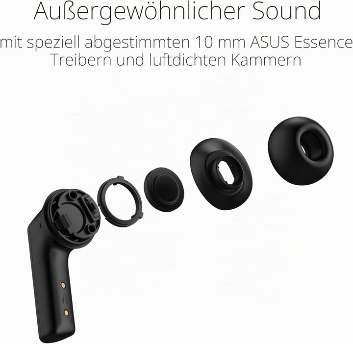 ASUS ROG Cetra True Wireless TWS In-Ear Gaming Kopfhörer (ohne Kabel, aktive Geräuschunterdrückung (