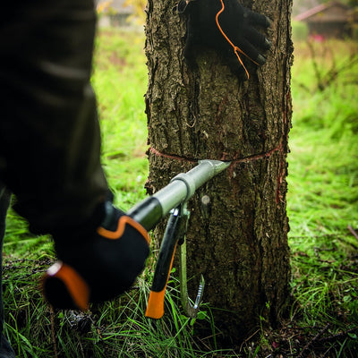 Fiskars Fällheber mit Hebehaken als Wendehilfe, Zur Holzbearbeitung, Länge: 70 cm, Schwarz/Orange/Si