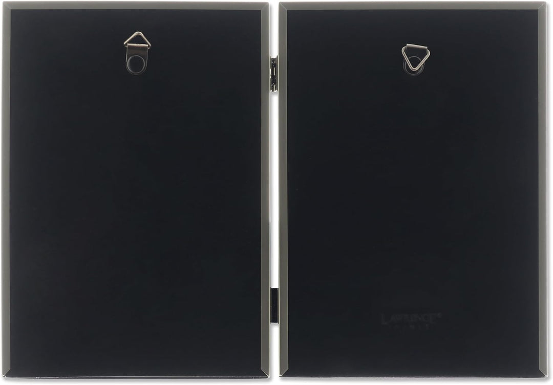 Lawrence Frames 11457D Doppel-Bilderrahmen, antikes Messing, 12,7 x 17,8 cm Goldfarben satiniert 5x7