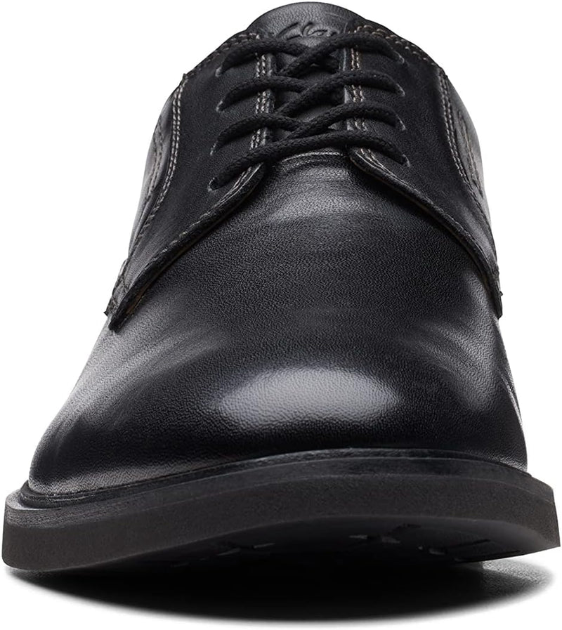 Clarks Herren Malwood Lace Oxford 39.5 EU Black Leather, 39.5 EU Black Leather