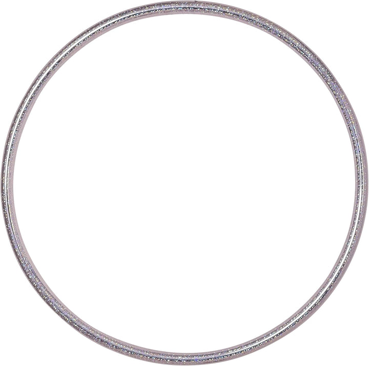 hoopomania Kinder Hula Hoop, Glitter Farben, Ø60/70/80cm Ø80cm Silber, Ø80cm Silber