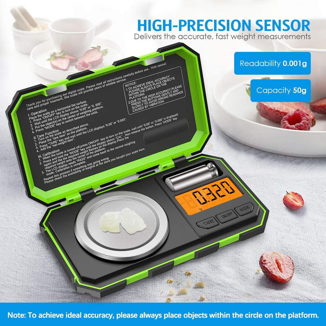 Brifit Feinwaage, 50g /0.001g Digitalwaage Taschenwaage, Goldwaage, Schmuckwaage, Präzisonswaage Mil