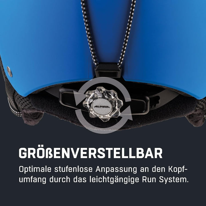 ALPINA ZUPO - Sicherer, Stossabsorbierender, Belüfteter & Schlagfester Skihelm Für Kinder blue matt