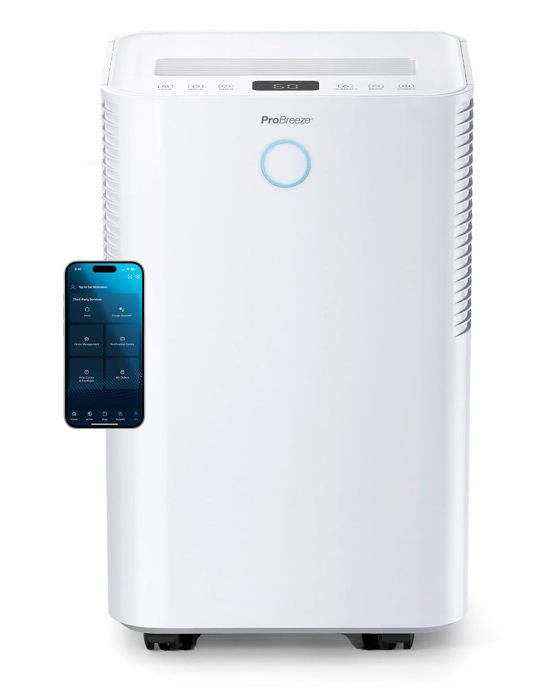 Pro Breeze OmniDry Luftentfeuchter mit App & WLAN, 20L in 24h Entfeuchtungsleistung - Luftentfeuchte