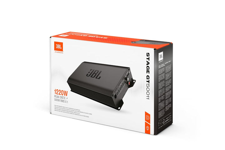 JBL Stage GT 50011 1 Kanal Subwoofer Autoradio Verstärker 1220W Max Class-D Mono Hochleistung Mono E