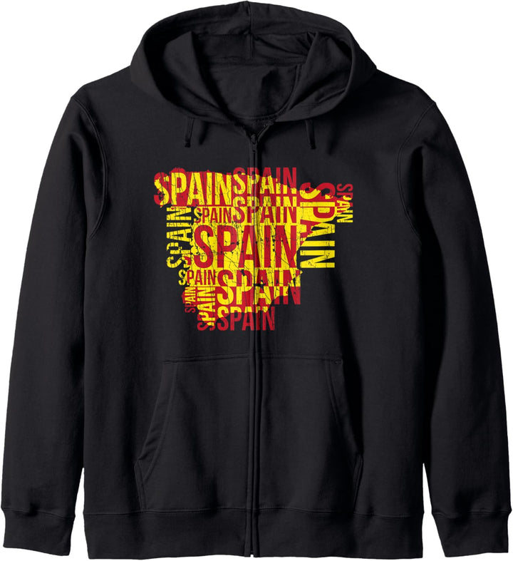 Spanien Espana Spanische Fussballmannschaft Flagge Fan Land Kapuzenjacke