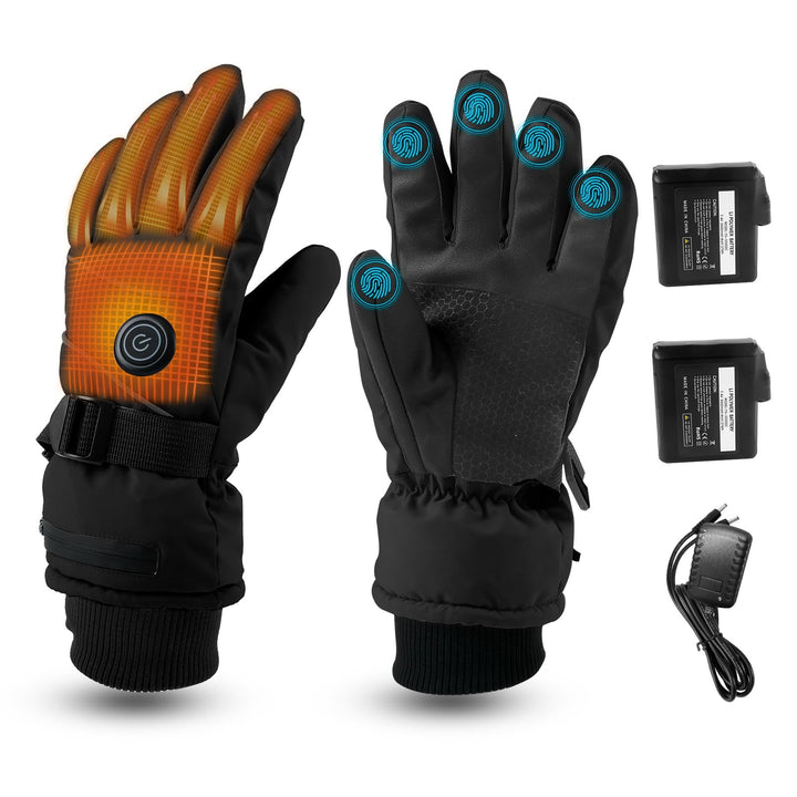 Beheizte Handschuhe für Männer Frauen, 7.4V 5000mAh /6000mAh Wiederaufladbare Handwärmer Touchscreen