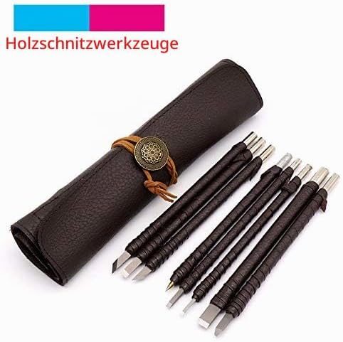 8 Stück Steinsticher, Manuelle Wolframstahl Holzmeissel Set für Harzschnitzerei, Holzbearbeitung und
