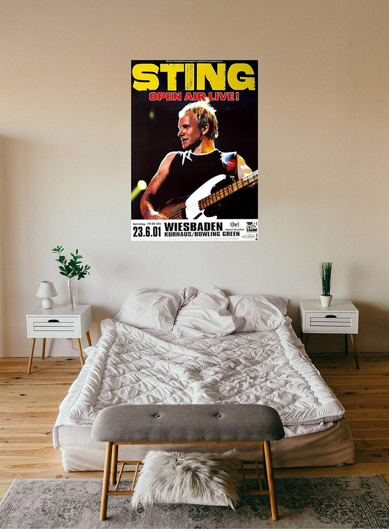 Sting - All This Time, Wiesbaden 2001 » Konzertplakat/Premium Poster | Live Konzert Veranstaltung |