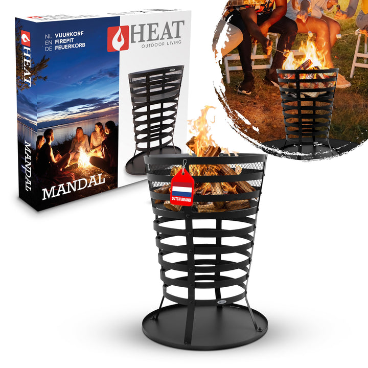 HEAT Outdoor Living Feuerkorb - Feuerschalen für den Grten - Feuerstelle Outdoor &amp; Feuertonne - Feue