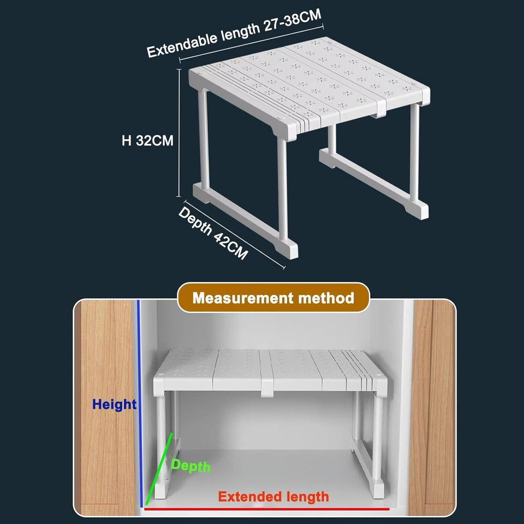 Erweiterbares Schrankregal, Verstellbare Kleiderschrank Organizer Rack, Stapelbar Aufbewahrungsorgan