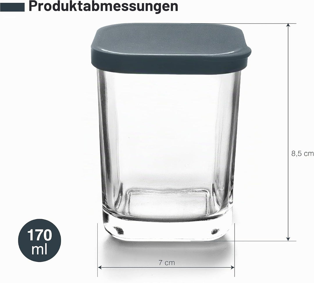 Lacor - 69438 - Joghurtbereiter, Klarglas, 9 Stück, Spülmaschinenfest, BPA-frei, Fassungsvermögen: 1