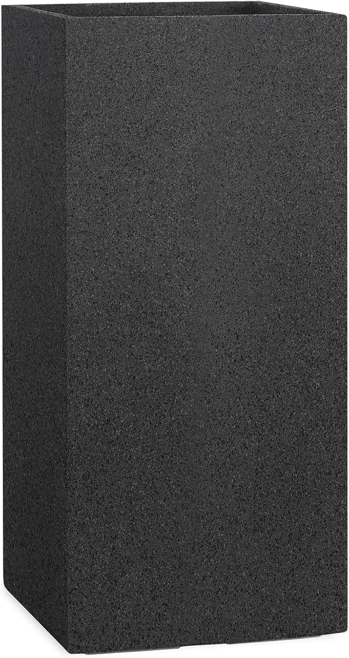 Pflanzwerk® Pflanzkübel Tower Granit Anthrazit 50x23x23cm *Frostbeständiger Blumenkübel* *UV-Schutz*