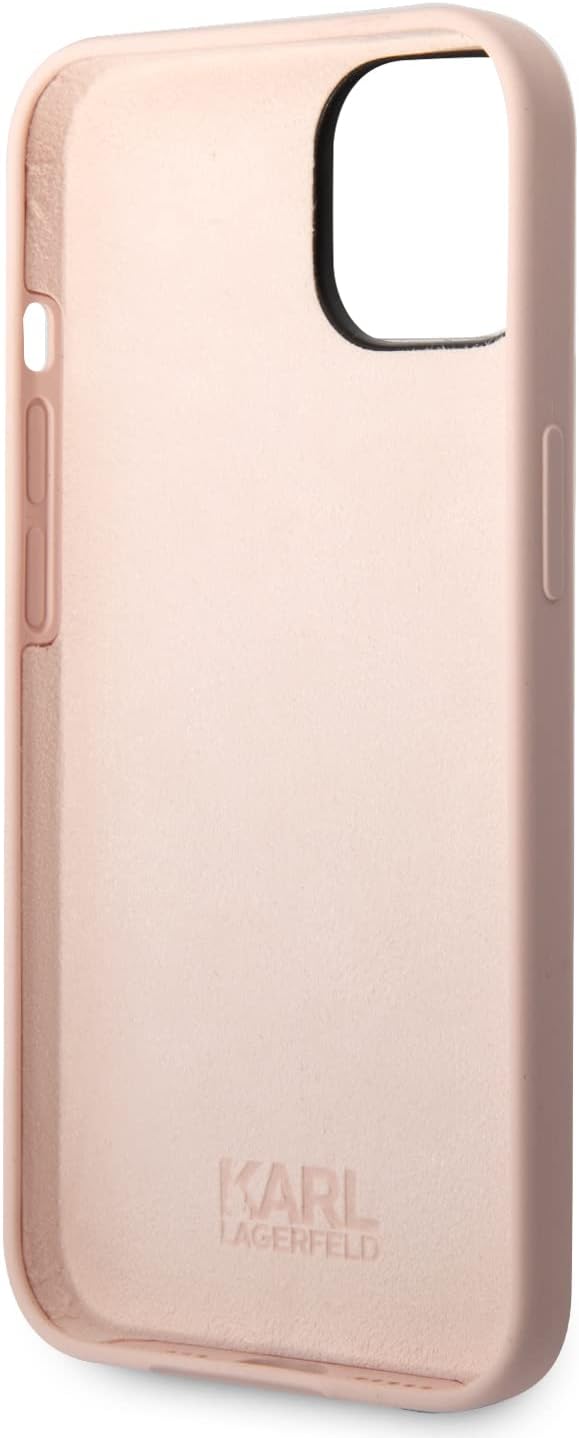 Karl Lagerfeld KLHCP14MSNIKBCP Hülle für iPhone 14 Plus 6,7" hardcase Rosa Silic Schwarz, Schwarz