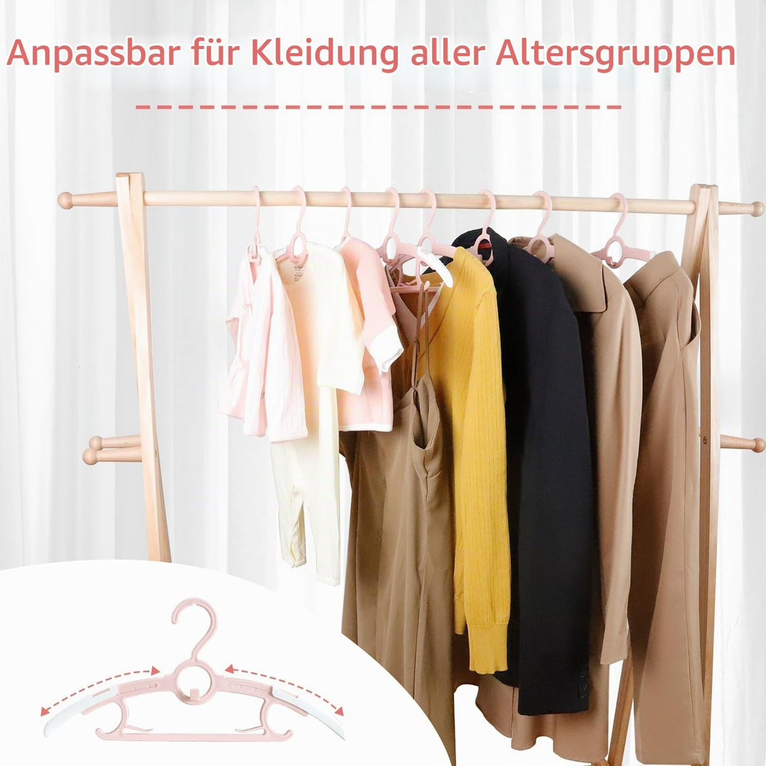 ManGotree Baby Kleiderbügel für Kinderzimmer Kleiderschrank, 28cm-36.8cm Einstellbare Anti-Rutsch-Ki