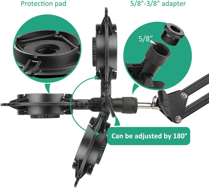 Razer Seiren V2 Pro Mikrofon Arm mit Pop Filter,Mikrofonhalter, Einstellbare Mikrofonständer mit Mik