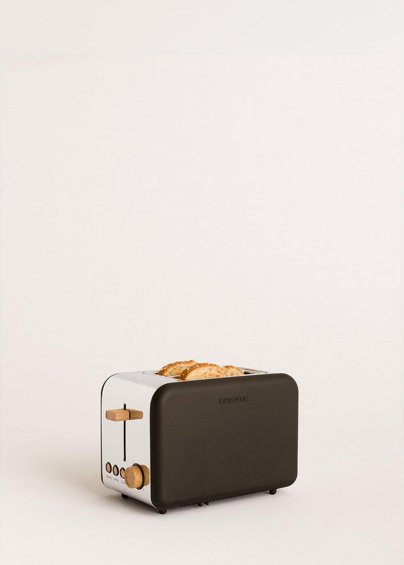 CREATE/PACK TOAST RETRO + KETTLE RETRO L/Toaster und Wasserkocher schwarz / 3 programmierbare Toastz