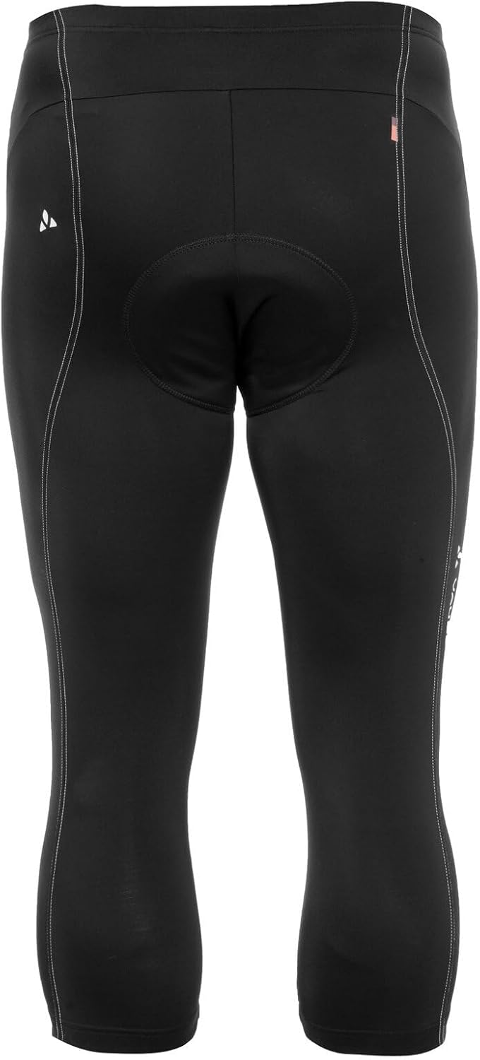 VAUDE Men's Active 3/4 Pants - Radhose Herren gepolstert S Slim Black Uni, S Slim Black Uni