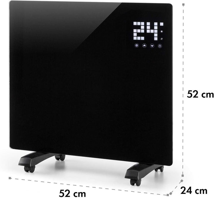 Klarstein Elektroheizung, Konvektor-Heizung mit Bodenrollen, Mobile Elektroheizung Energiesparend, S